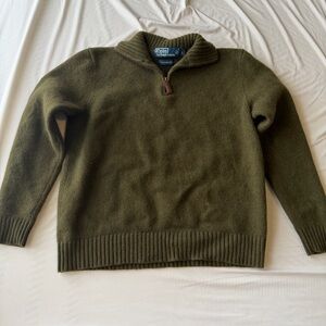 Ralph Lauren Forest Green Zip-Up Sweater